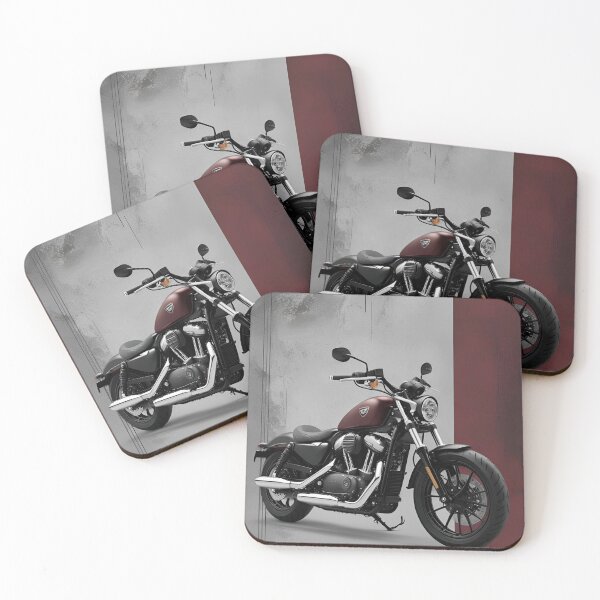 Item preview, Classic vintage motorcycle, black and dark red designed and sold by gredadesigns.