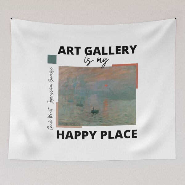 Item preview, Art gallery is my happy place Claude Monet Impression Sunrise designed and sold by lesvalises.