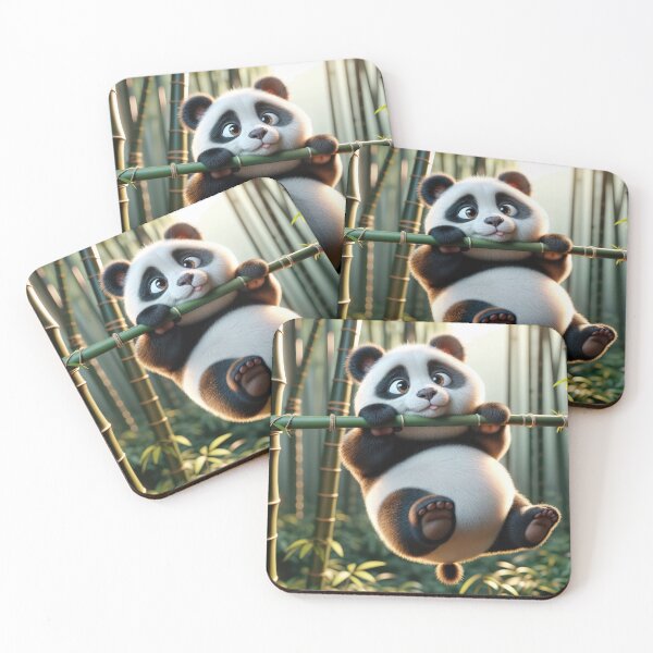 Item preview, Panda Bear Hanging On Bamboo Branch designed and sold by Maria Dryfhout.