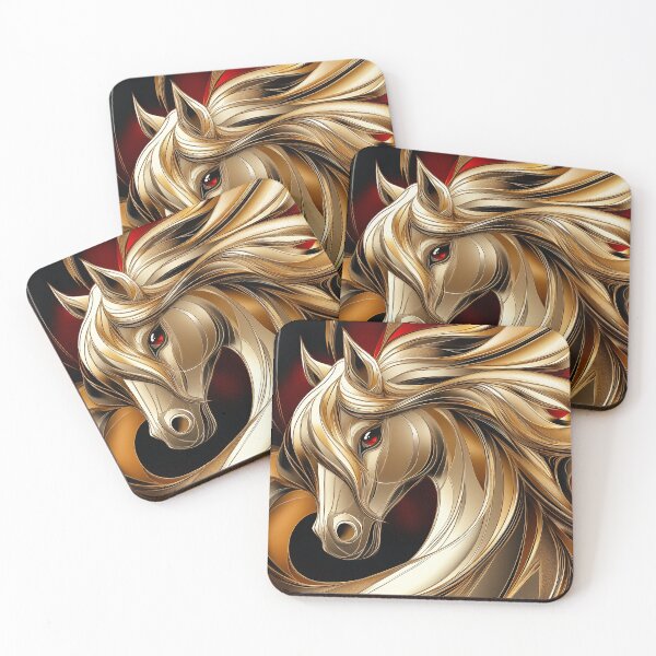 Item preview, Golden Horse Portrait designed and sold by PetsArt.