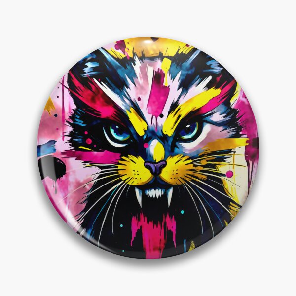Item preview, BLACK NEON CYBER CAT designed and sold by Mark Fischer.