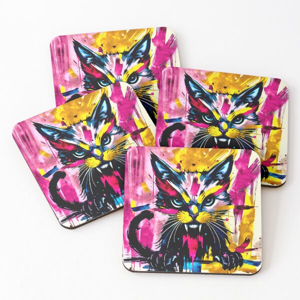 Item preview, BLACK NEON CYBER CAT designed and sold by Mark Fischer.