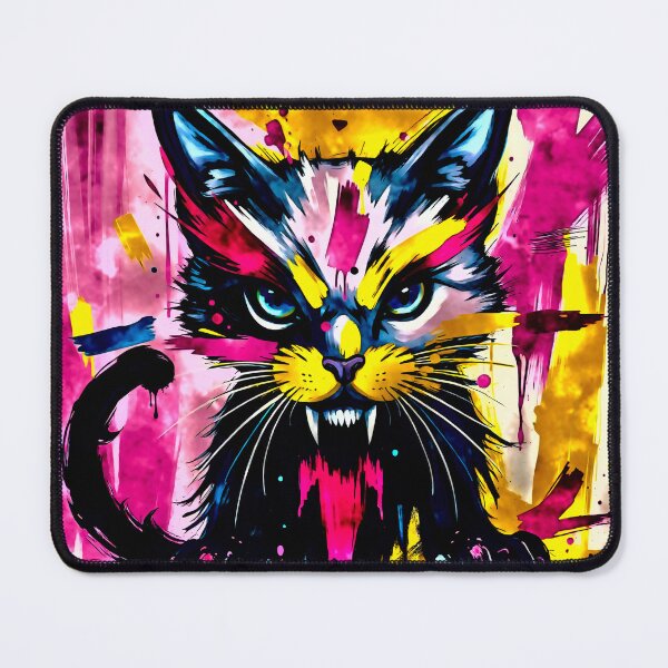 Item preview, BLACK NEON CYBER CAT designed and sold by Mark Fischer.