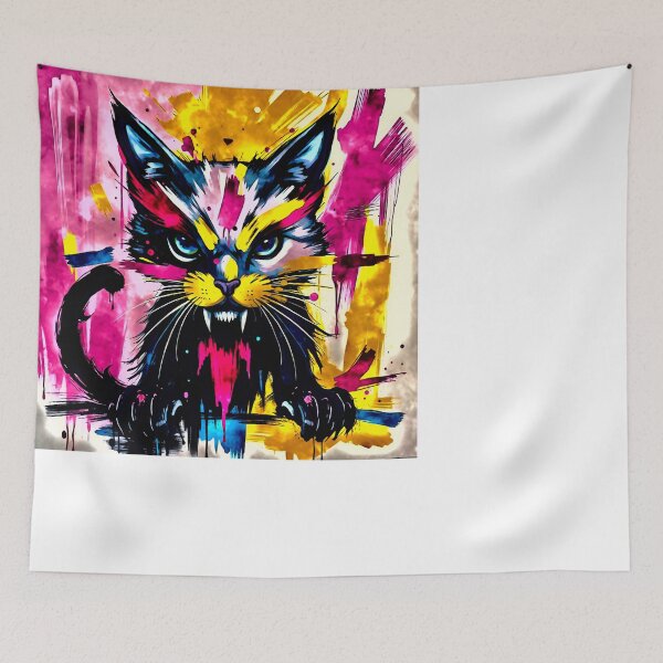 Artikelvorschau, BLACK NEON CYBER CAT entworfen und verkauft von Mark Fischer.