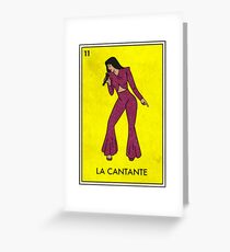 La Cantante Mexican Loteria Bingo Card Themed Tee Greeting Card