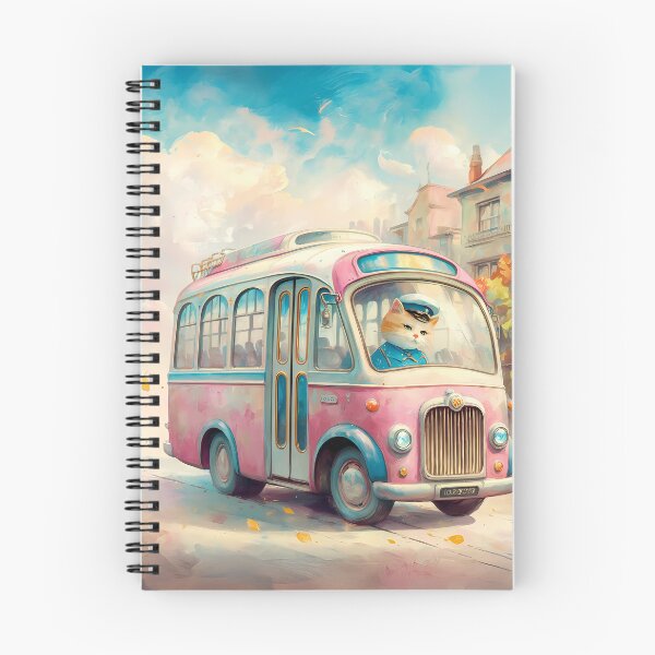 Item preview, Vintage Cat Bus Driver – Whimsical Watercolor Illustration designed and sold by KateVil.