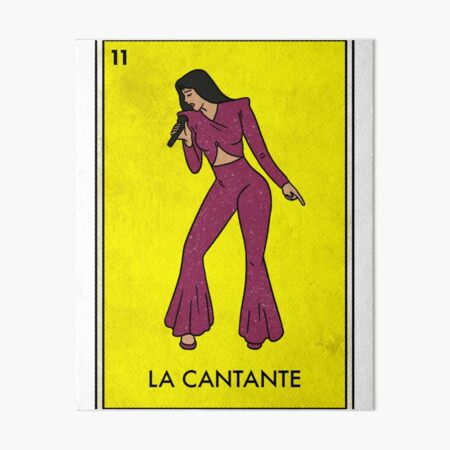 La Cantante Mexican Loteria Bingo Card Themed Tee Art Board Print