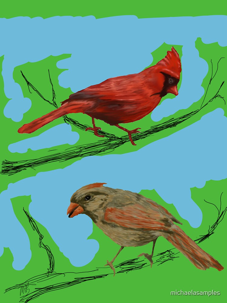 Thumbnail 3 of 3, Sticker, Cardinal Relations designed and sold by michaelasamples.