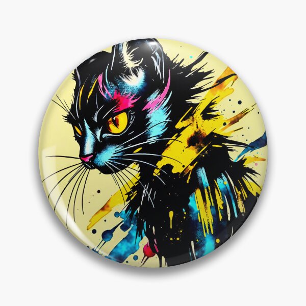 Item preview, BLACK NEON CYBER CAT designed and sold by Mark Fischer.