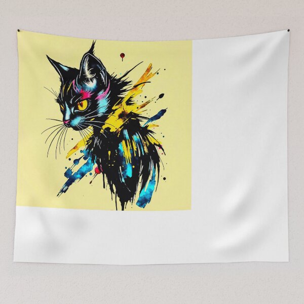 Artikelvorschau, BLACK NEON CYBER CAT entworfen und verkauft von Mark Fischer.
