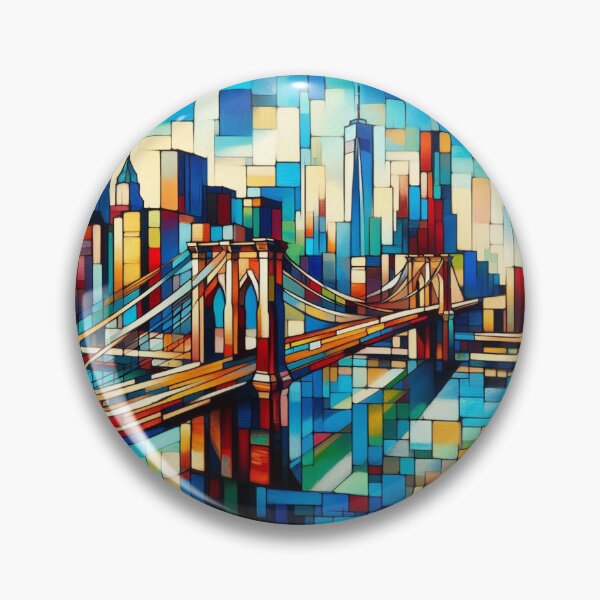 Item preview, Abstract Brooklyn Bridge, New York City, Cubist Style designed and sold by Gaborai.