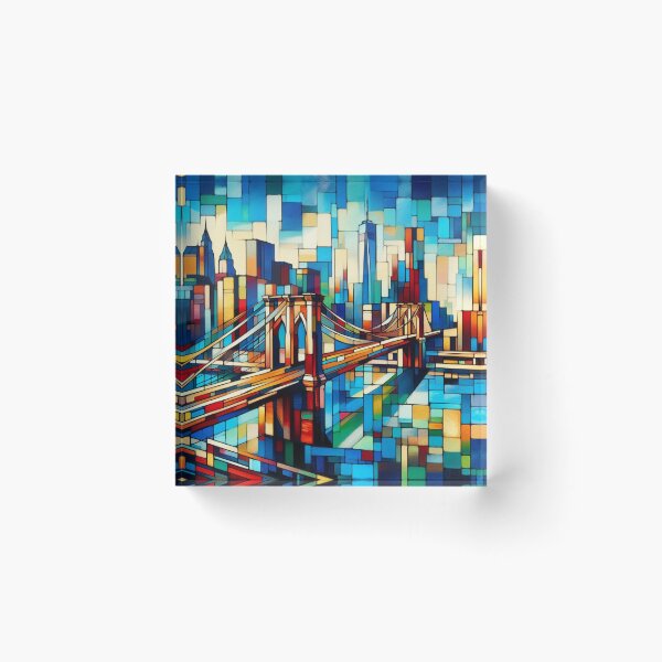 Item preview, Abstract Brooklyn Bridge, New York City, Cubist Style designed and sold by Gaborai.