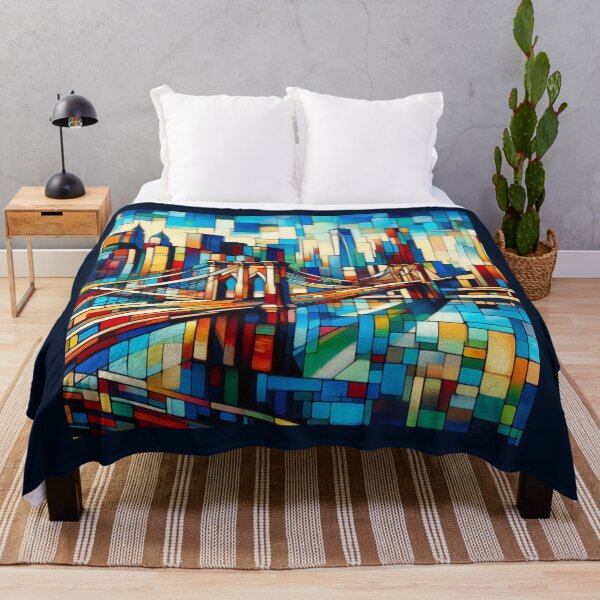 Item preview, Abstract Brooklyn Bridge, New York City, Cubist Style designed and sold by Gaborai.
