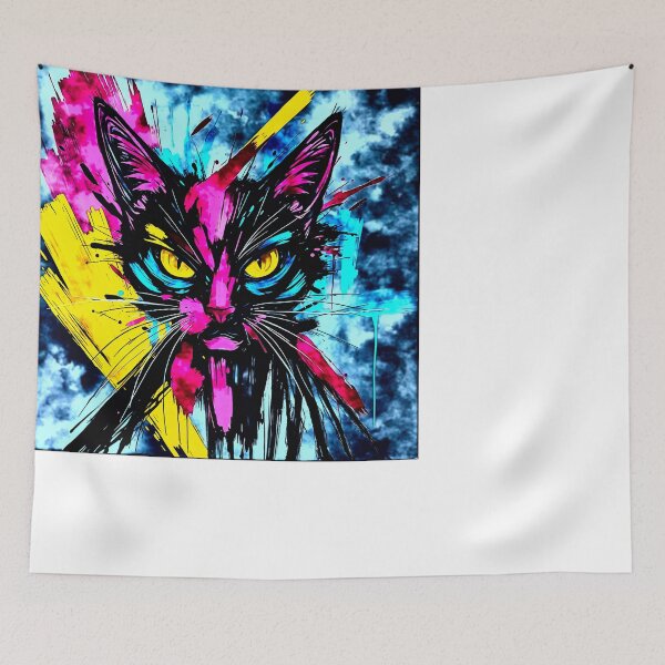 Artikelvorschau, BLACK NEON CYBER CAT entworfen und verkauft von Mark Fischer.