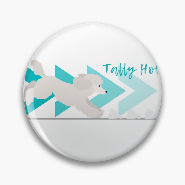 Item preview, White Poodle FastCAT Tally Ho Lure Coursing designed and sold by Mop Dog Designs.