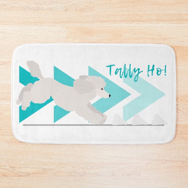 Item preview, White Poodle FastCAT Tally Ho Lure Coursing designed and sold by Mop Dog Designs.
