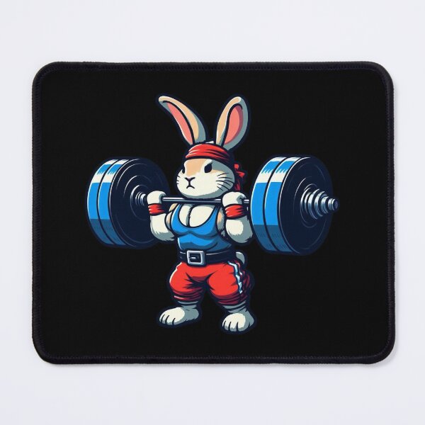 Item preview, Rabbit Powerlifting  designed and sold by Myra365Art.