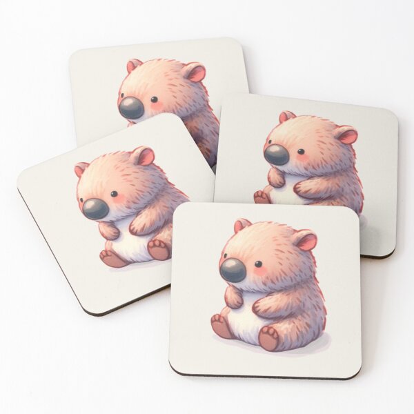Item preview, Wombat australiano bebé cansado designed and sold by DaintyDooodles.