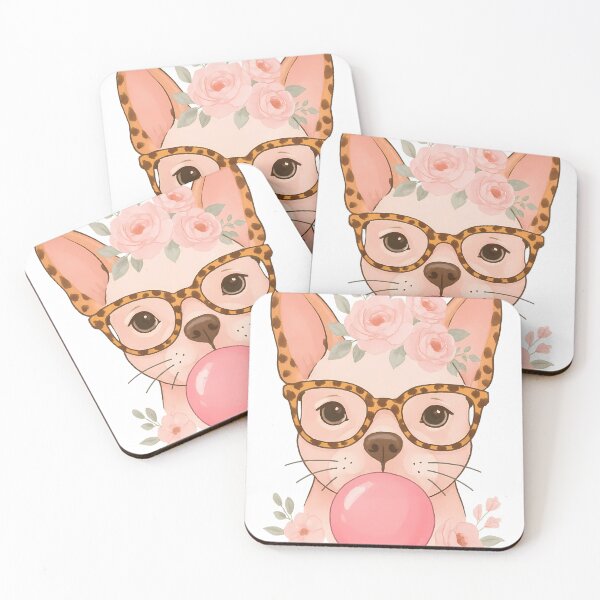 Item preview, Floral Frenchie with Bubblegum Style designed and sold by PosiPrints.