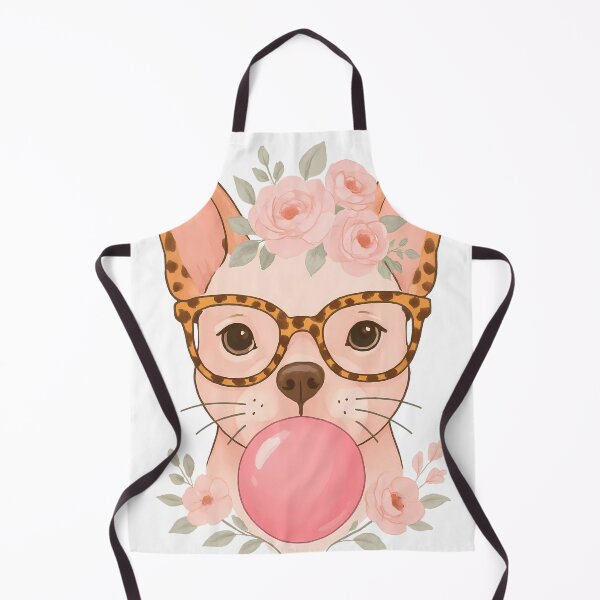 Item preview, Floral Frenchie with Bubblegum Style designed and sold by PosiPrints.