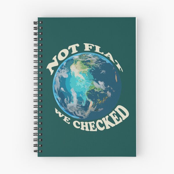 Item preview, Not Flat. We Checked – Funny, Globe & Science Humor Tee designed and sold by VAMPN.