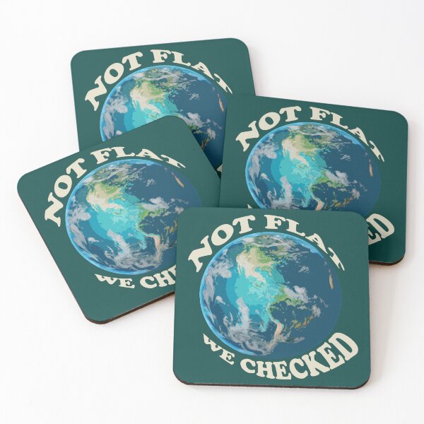 Item preview, Not Flat. We Checked – Funny, Globe & Science Humor Tee designed and sold by VAMPN.