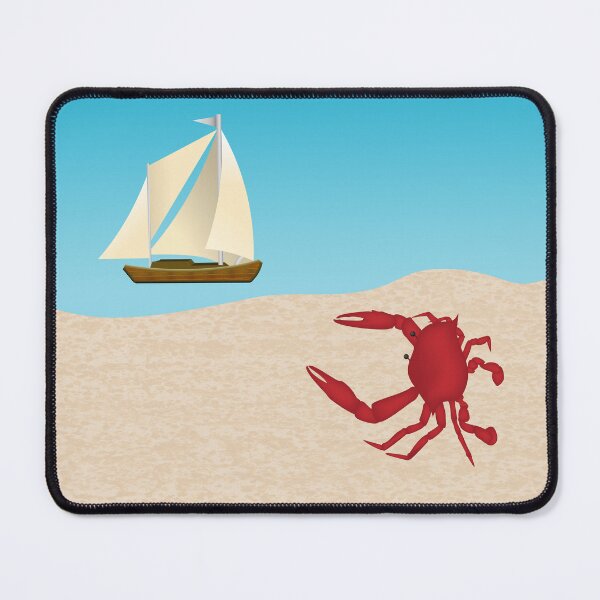 Item preview, Crab and Sailboat At The Beach designed and sold by KeeganCreations.