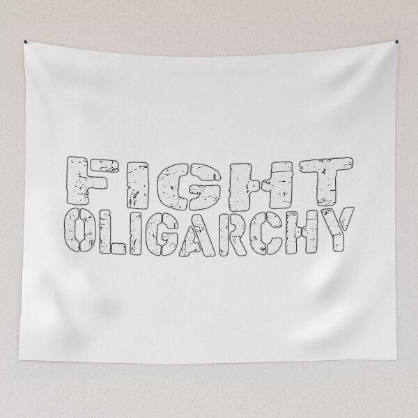 Item preview, fight oligarchy tour shirt muck fusk no elon anti-oligarchs, bernie,anti government Anti-Elon Musk Bumper D ecal For oligarchy haters! white designed and sold by ramwebroom.