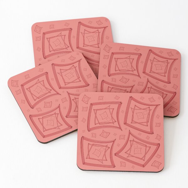 Item preview, Abstract image of red curved frames designed and sold by Cherevan.
