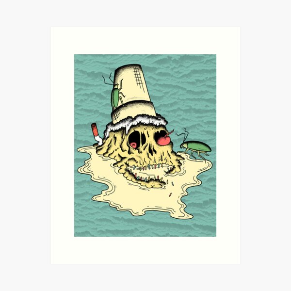 Cream Skull Art Print