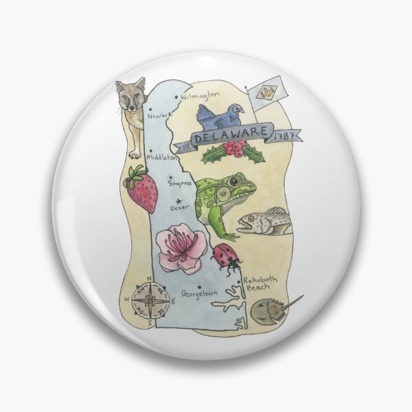 Item preview, Map of Delaware - State Map designed and sold by Platinumfrog.
