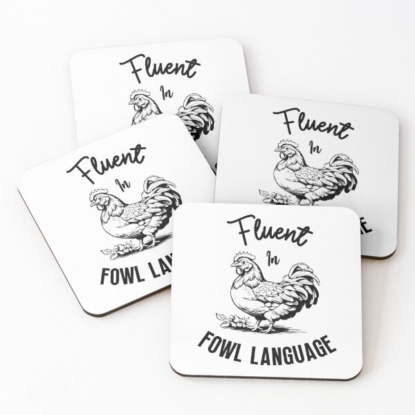 Item preview, Fluent in Fowl Language - Chicken Humor designed and sold by molamode.
