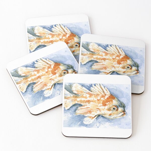 Item preview, Fancy Goldfish in Watercolor designed and sold by Kara Draws.