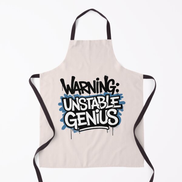 Item preview, Warning: Unstable Genius - Bold Graffiti Christian Art | Faith & Humor Jesus Quote designed and sold by KnitLuv.