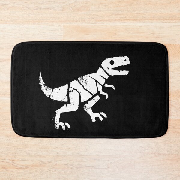 Item preview, Moonlit T-Rex Petroglyph: White-on-Black Arawak-inspired Dinosaur Art for Dark Academia and Spiritual Decor designed and sold by H Jonas.