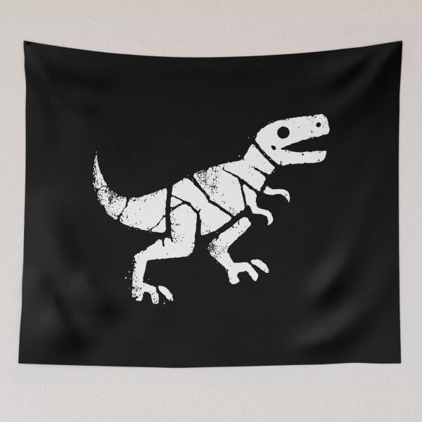 Item preview, Moonlit T-Rex Petroglyph: White-on-Black Arawak-inspired Dinosaur Art for Dark Academia and Spiritual Decor designed and sold by H Jonas.