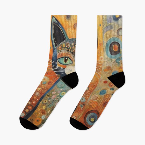 Item preview, Folk Art Cat designed and sold by The Digital Compass.