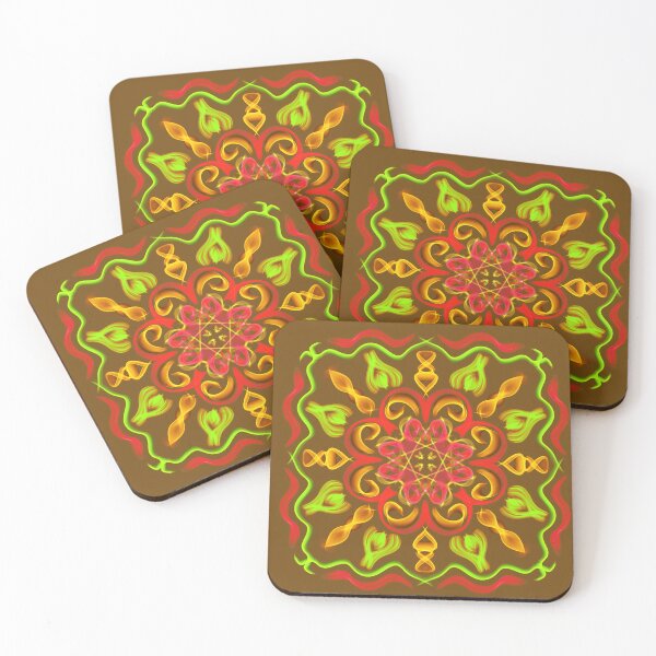 Item preview, Mandala in Reds, Greens, and Golds designed and sold by LornaHamel.
