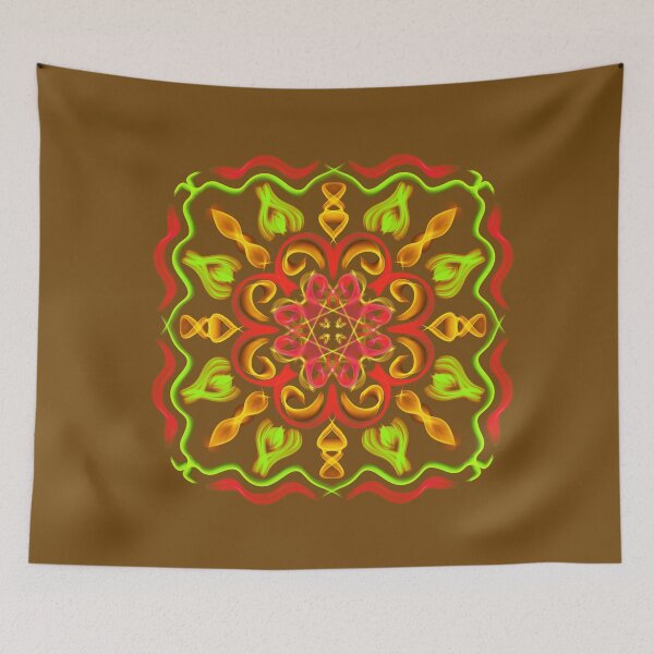 Item preview, Mandala in Reds, Greens, and Golds designed and sold by LornaHamel.
