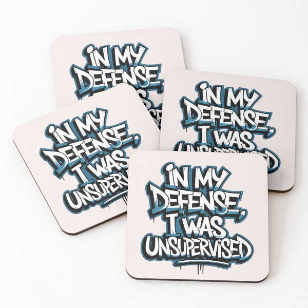 Item preview, In My Defense, I Was Unsupervised - Funny Graffiti Christian Art | Jesus Quote with Humor designed and sold by  KnitLuv.