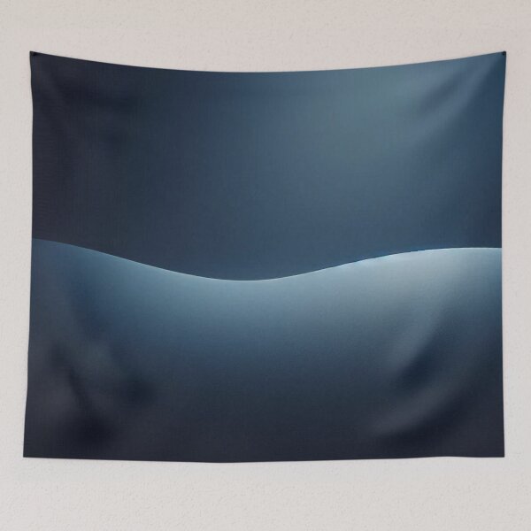 Item preview, Abstract, Minimalist, Dark Blue Wave Line designed and sold by Gaborai.