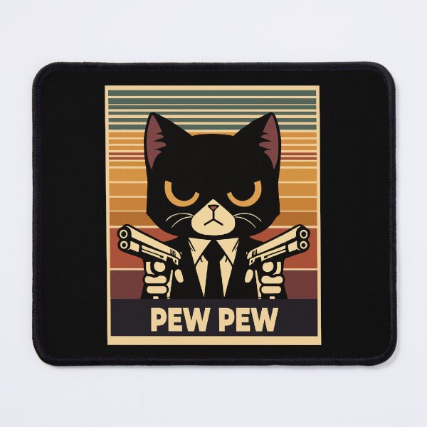 Item preview, Pew Pew Cat - The Secret Agent Cat designed and sold by threeABinks.