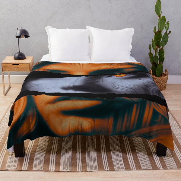 Item preview, Surreal Abstract Face with Fiery and Cool Tones designed and sold by DreamsArtwear.