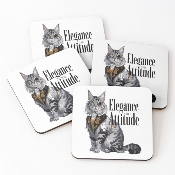 Item preview, Elegant Maine Coon Cat with Victorian Style – Classy Feline Art designed and sold by Petpixy.