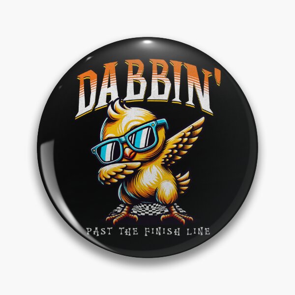 Item preview, Dabbin' Past The Finish Line Funny Cool Chicken Racing Race Track designed and sold by CarantinedChaos.