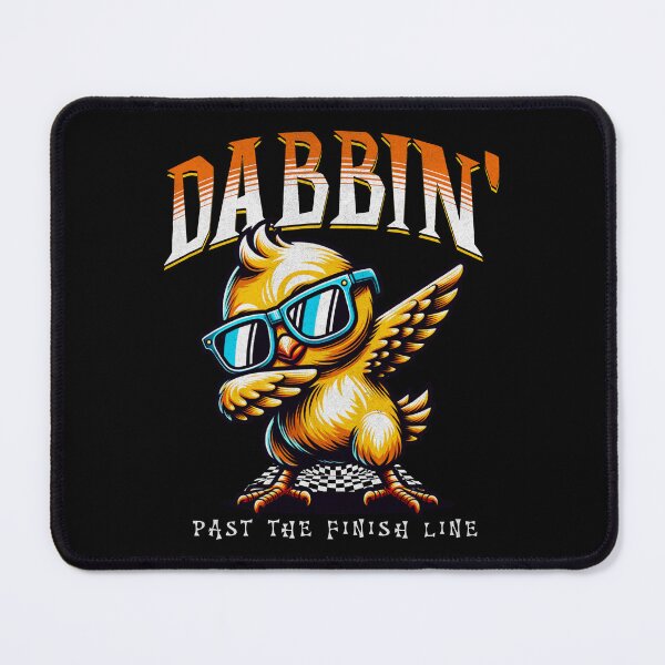 Item preview, Dabbin' Past The Finish Line Funny Cool Chicken Racing Race Track designed and sold by CarantinedChaos.