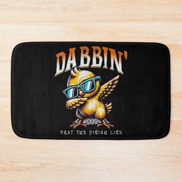 Item preview, Dabbin' Past The Finish Line Funny Cool Chicken Racing Race Track designed and sold by CarantinedChaos.