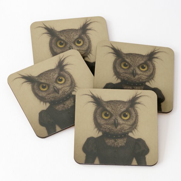 Item preview,  Vintage Owl in Victorian Dress – Dark Academia Art Print, Unique Gothic Animal Art, Fantasy Decor, Strange Artwork designed and sold by Outre Clementine.