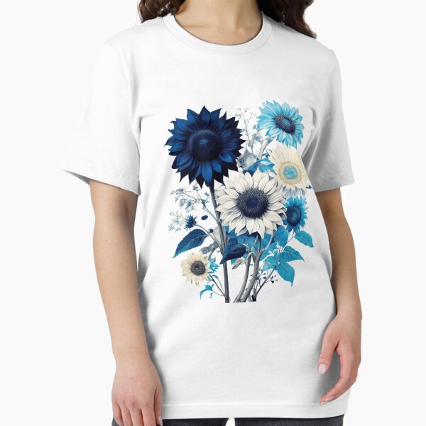 Item preview, Blue Florals Wildflowers Watercolor T shirt Botanical Shirt designed and sold by RMP-Style.