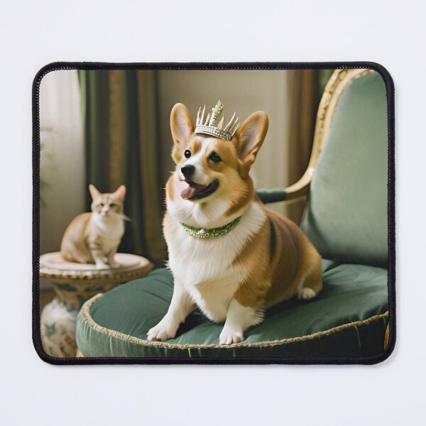 Item preview, Royal Pets, Queen Elizabeths Corgi Dog & British Short hair cat designed and sold by PurrfectionMeow.